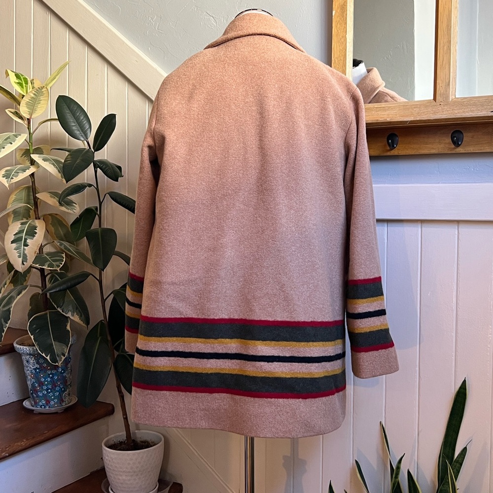 Pendleton Tan Wool Coat with Button Detail - Picture 3 of 13